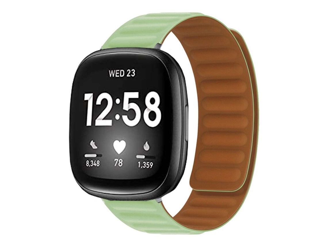 Bracelete Pulseira Magnética de Forte Conexão para Fitbit by Google Sense Verde Claro