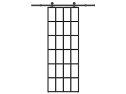 Vidaxl Porta Deslizante C/ Conj. Ferragens 76x205cm Vidro Esg/alumínio