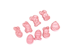 Conjunto 8 Peças Cortadores De Bolachas De Páscoa 3d - Moldes De Estampar Ovos E Coelhos Para Decoração