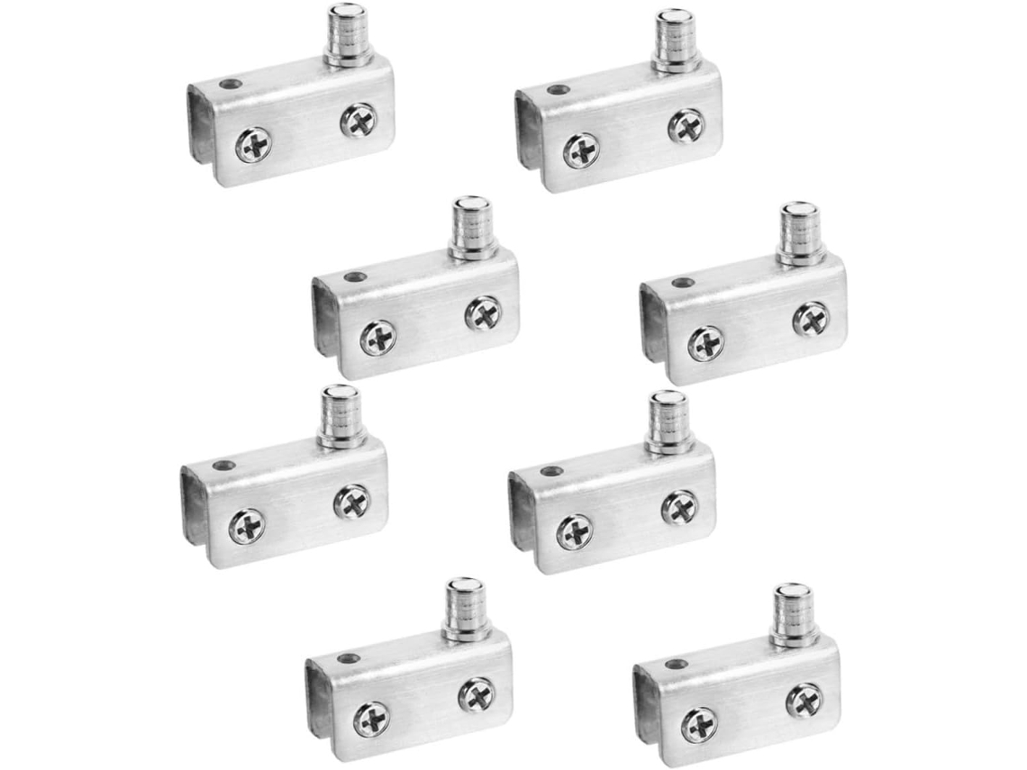 Conjunto De 8 Dobradiças Pivotantes Aço Inoxidável Para Portas Vidro