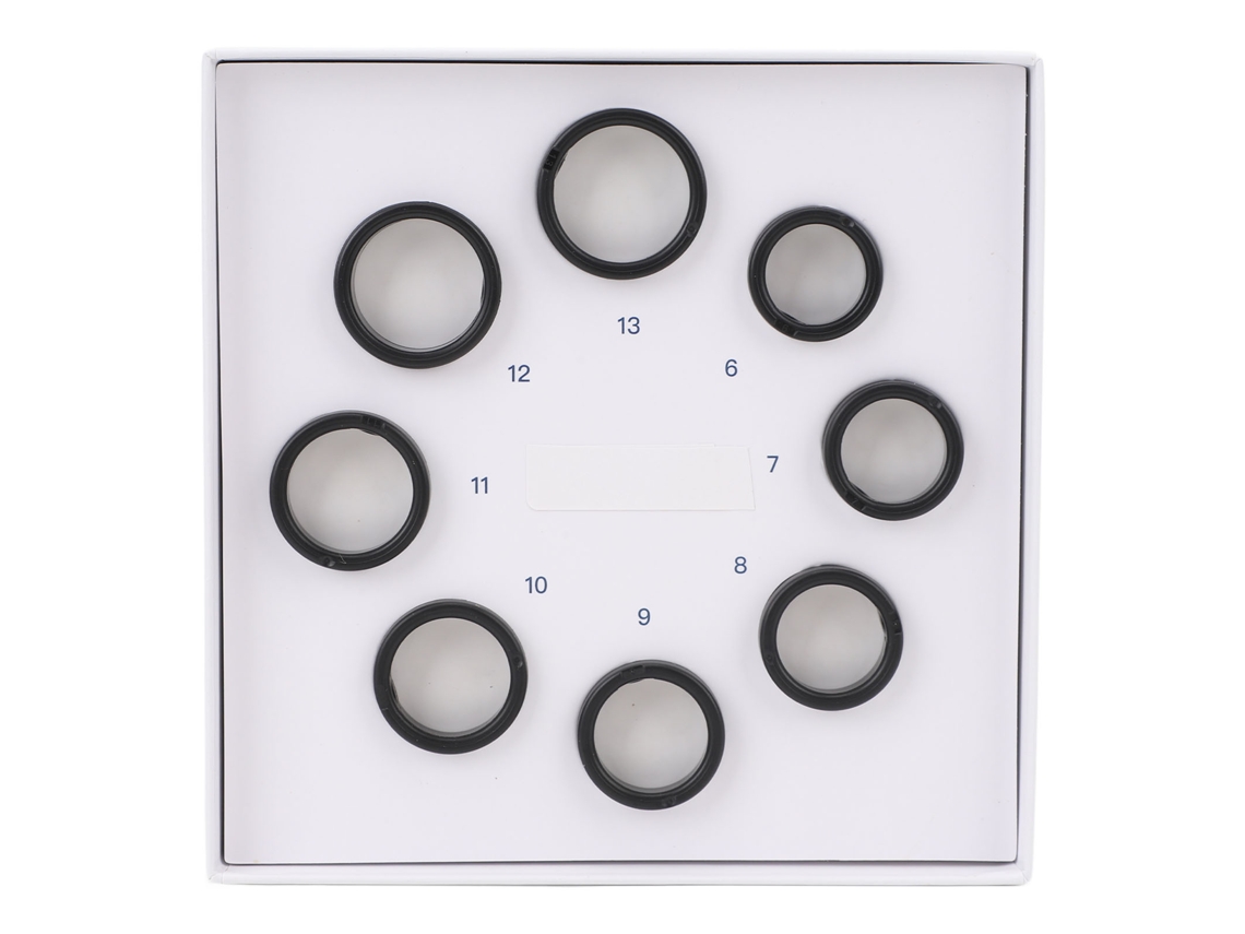 Aetheria kit Inteligente de Medição de Anéis 8 Peças Tamanhos 6 a 13 Modelos Plásticos para Saúde