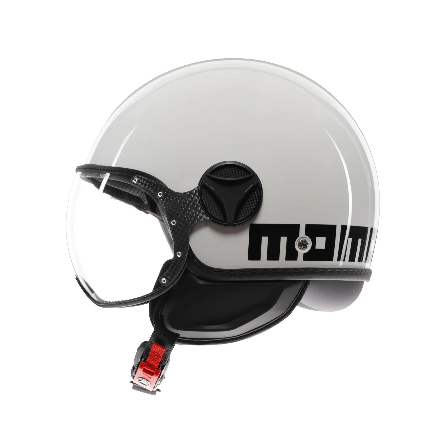 Capacete de mota Fgtr Clássico Momodesign Mono Branco/Preto S