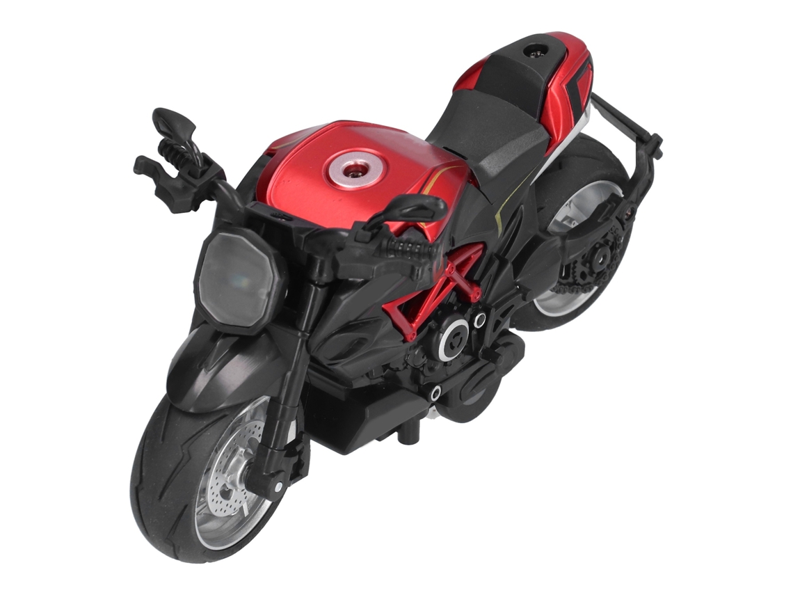 Ats modelo de Motocicleta para Niños em Escala 1:12 Brinquedo de Moto com Luz e Som Retrocesso