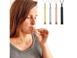 Collar De Respiración Consciente Para Alivio Natural De Ansiedad - Herramienta De Respiración Negro