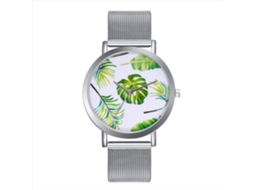 Reloj De Cuarzo Con Correa De Malla De Aleación Sencilla Y Moderna Para Amantes (plata)