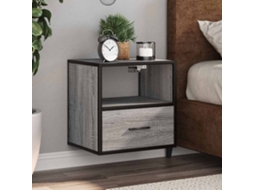 Vidaxl Mesa De Cabeceira De Parede 40x31x39,5 Cm Cinzento Sonoma