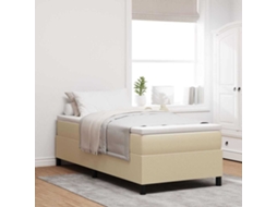 Vidaxl Cama Box Cinza Claro E Branco 100 X 200 Cm
