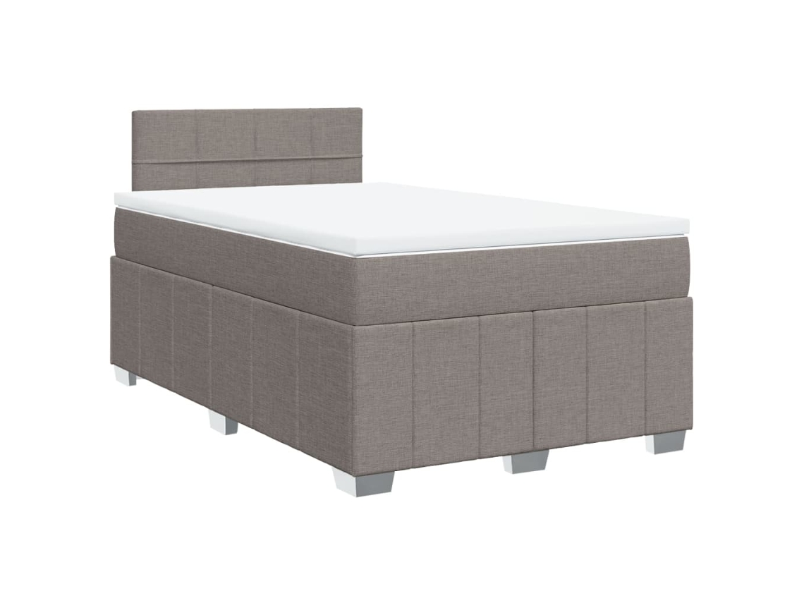 Box Spring Bed, Box Spring Beds Vidaxl Cinzento-acastanhado Tecido (120  X  190  Cm)