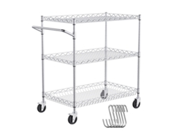 Carrinho De Armazenamento Com 3 Níveis 76,2 X 45,7 X 82,3 Cm 300 Kg Cozinha Vevor