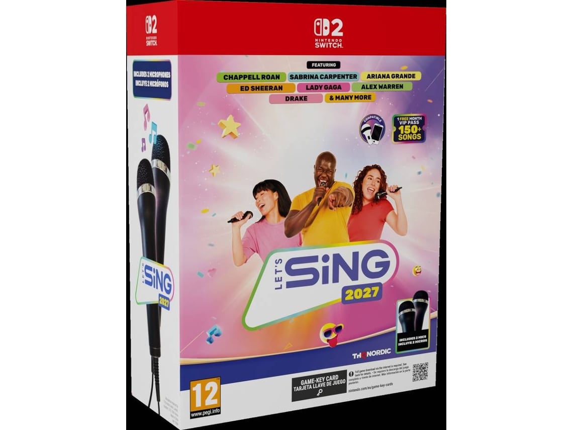 Pré-venda Jogo Nintendo Switch 2 Lets Sing 2027 + 2 Microfones