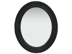 Wall Mirror, Wall Mirrors Vidaxl Preto Madeira (50 X 60 Cm)