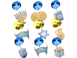 Enfeites Papel Elegantes Pendurar Hanukkah 30 Peças Espirais Chiques Festivas Decoração Casa GOKOCO
