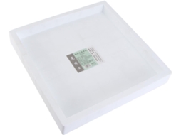 Suporte para Vasos de Plantas com Rodas, Prato de Resina, Branco, Móvel, Evita a Contaminação da Água e do Solo, para CHABERLU