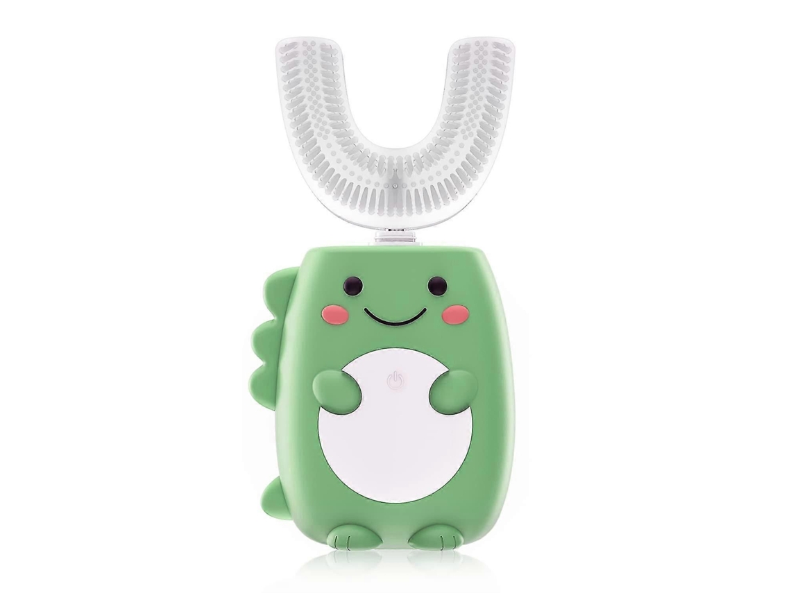 Escova de Dentes Elétrica em Formato U, com Massagem Clareadora Automática 360°, À Prova D'água, D e Dinossauro para Toda a Boca. GOKOCO