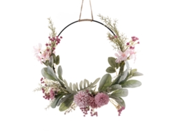 Coroa de Casamento Artesanal com Dente de Leão, Margarida, Dáhlia e Orquídea 41cm LAXISCREED