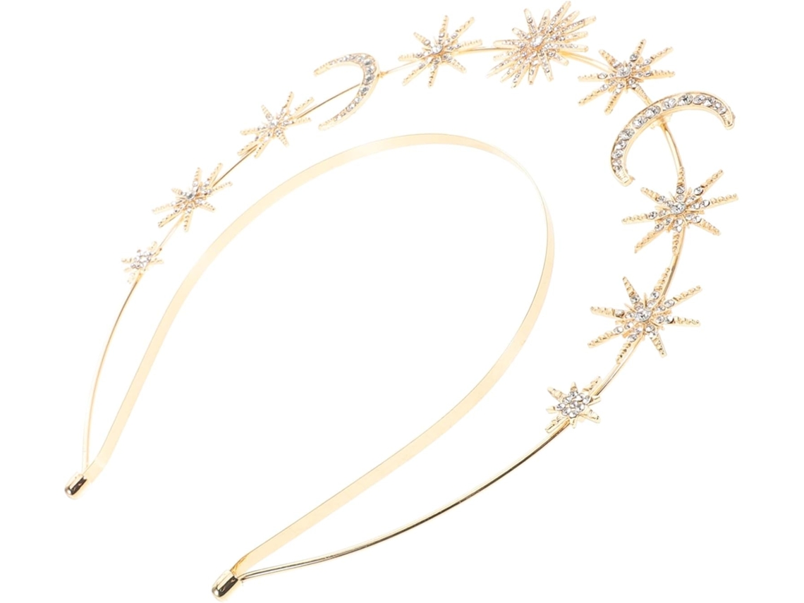 Coroa De Casamento Com Auréola, Lua E Estrelas, Tiara De Deusa, Acessório De Cabelo Elegante Para A Cabeça.