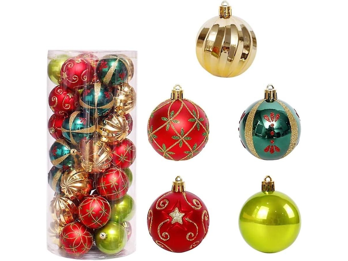 30 Bolas De Natal, Enfeites Para Árvores De Natal, Bolas Penduradas Para Árvores De Natal Inquebráveis. Olysi Shop