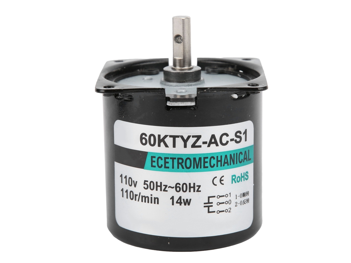 Yuru motor Síncrono de Ca 14w Imã Permanente Baixa Velocidade 110rpm Alta Torção Eixo Central 2 way Controle Ac110v