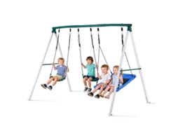 Conjunto De Baloiço Infantil Para Exterior Vevor, Com Capacidade Para 318 Kg E 3 Assentos, Para Jardim