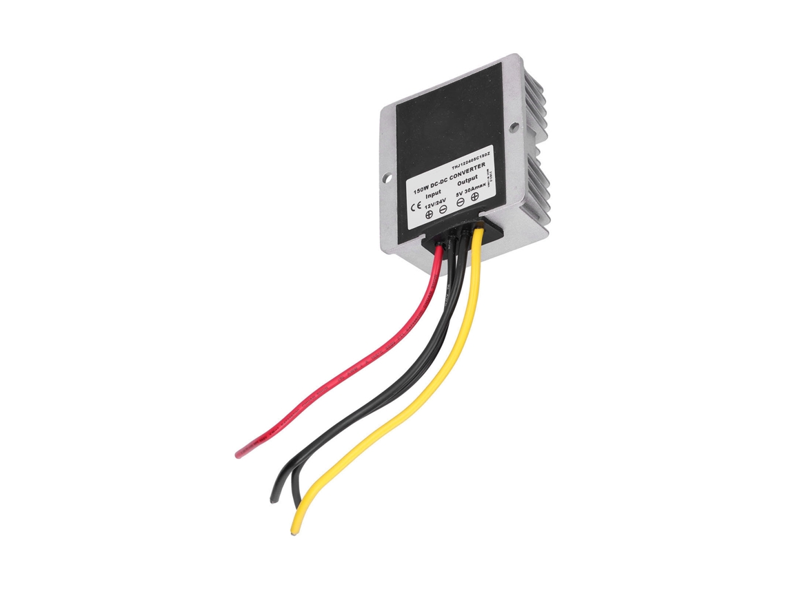 Conversor Reductor De Voltaje Dc 12v/24v A 5v Regulador De Voltaje Para Sistemas De Vigilancia Automotriz 30a