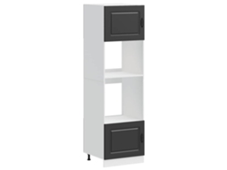 Oven Cabinet, Oven Cabinets Vidaxl Preto Madeira Processada (n/a)