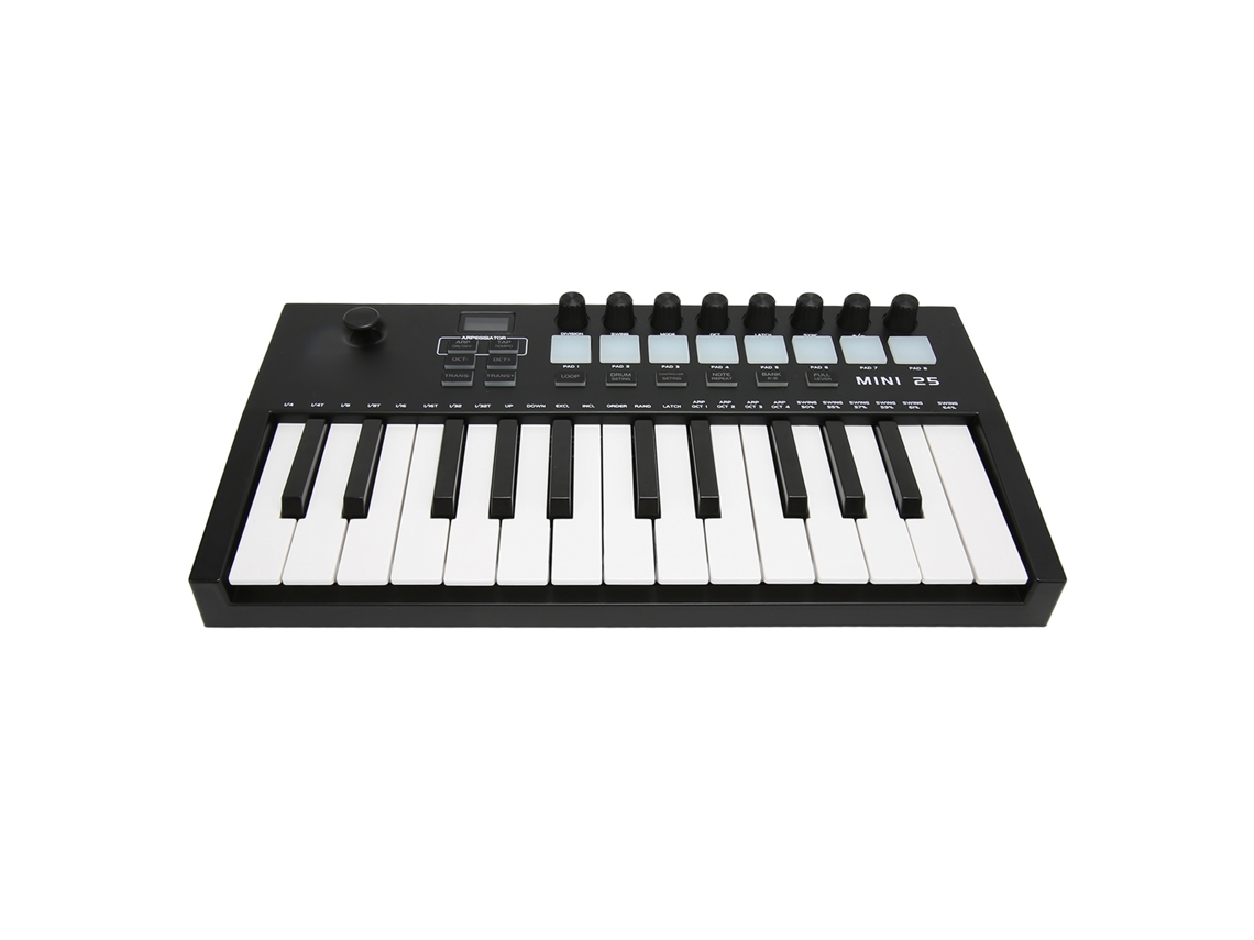 Controlador Midi Portátil Md02 Com Teclado 25 Chaves