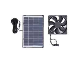 Ventilador Solar Portátil Mini 6w 12v Camping Abrigos Pets