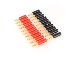 Conector Banana Cabo Preto e Vermelho 4 Mm, 20 Unidades AQUAFORGE