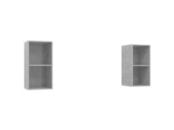 Tv Cabinet Set, Tv Cabinet Sets Vidaxl Cinzeto Madeira Processada (n/a)