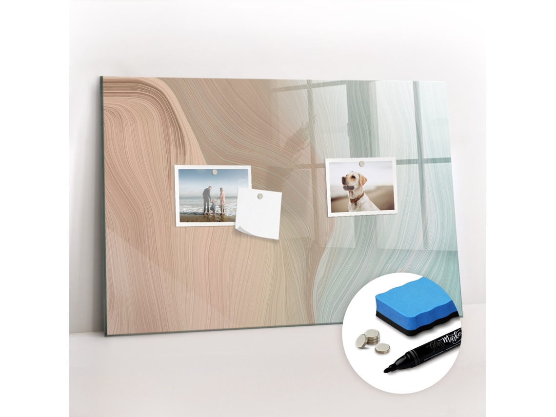 Quadro Magnético Decorativo Abstração De Ondas Para A Cozinha Espelharte (60x40 Cm)