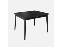 Mesa De Jantar Retangular Extensível Em Madeira, 4-6 Lugares, Preto