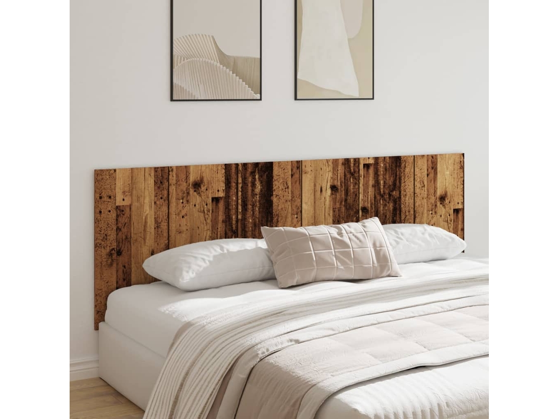 Vidaxl Cabeceira De Cama De Parede Derivados Madeira Madeira Velha