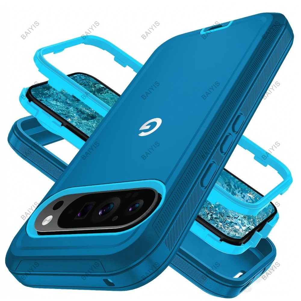 (azul Lago, Google Pixel 9a) Capa Protetora Resistente A Impactos De Nível Militar, Capa Rígida Reforçada Para Proteção Contra Quedas.