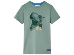 T-shirt Para Criança Caqui 104