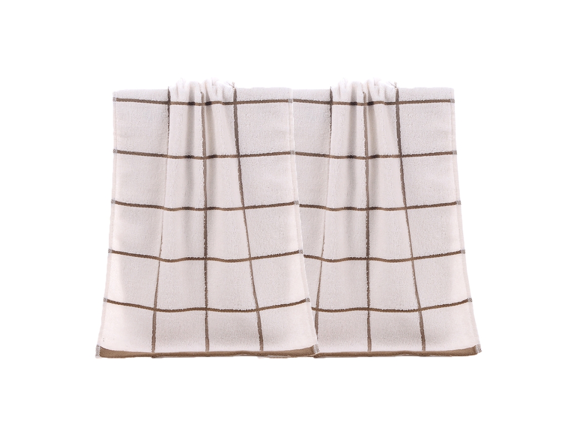 Conjunto de Toalha NEVEANCE Banheiro Duráveis Hotel Spa Salão Algodão Bege (33x73cm)