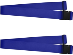Conjunto De 2 Cintas Para Bagagem Cor Sólida Azul Marinho Sólido Portátil Ajustável Identificador Viagens E Mão