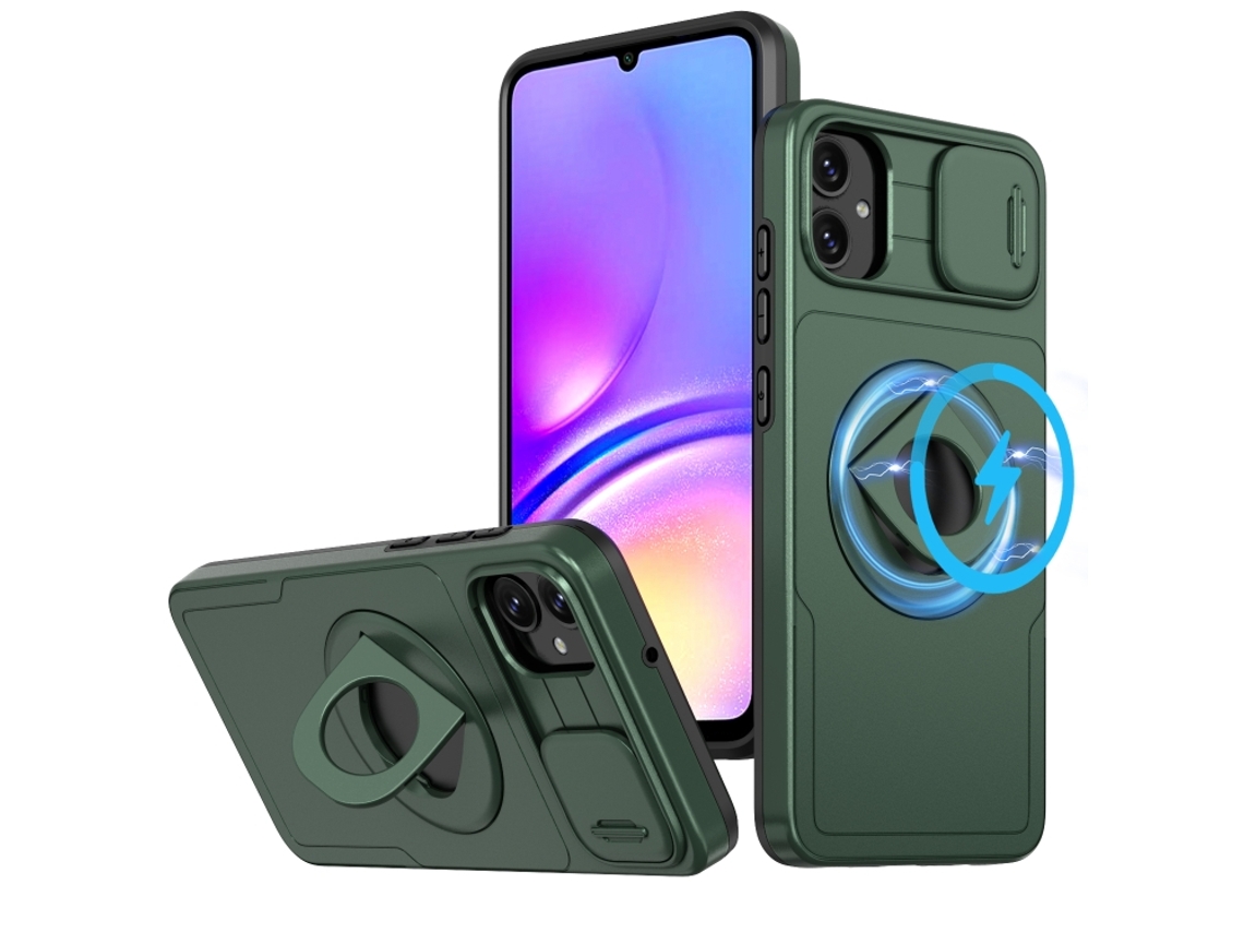 Capa Zruxe Compativel Com Samsung Galaxy A05 4g (camshield - Magsafe - Ring Holder - Verde Escuro)