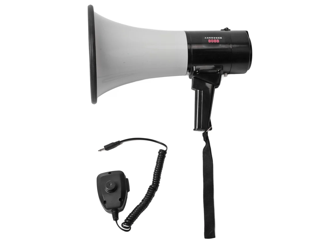 Megafone Portátil De Mão 40w Com Bateria De Lítio Alto Falante Para Exteriores E Anúncios