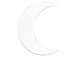 Adesivo de Parede Espelhado Lua Acrílico Decorativo para Casa Escritório (Prata) | S/MARCA