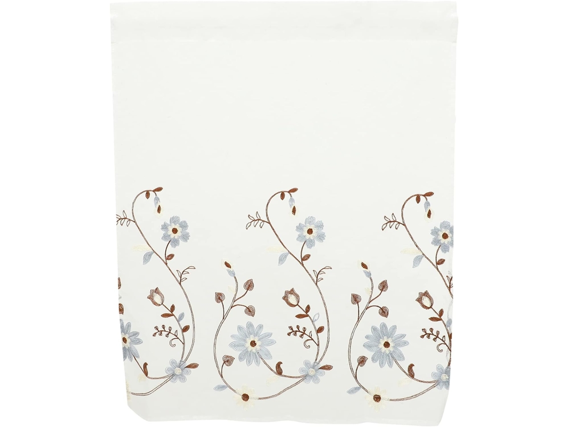 Cortina Decorativa Rústica Floral Para Janelas Pequenas. Gokoco