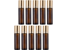 Conjunto de 10 frascos de vidro coloridos para óleos essenciais, frascos portáteis com aromas específicos.
