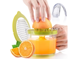 Espremedor Manual Saudável Com Copo Medidor E Ralador, Para Laranjas, Limões, Toranjas E Outras Frutas Cítricas, Com Bico Para Facilitar O Despejo