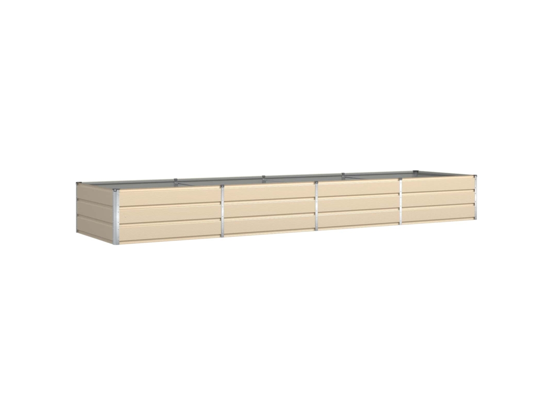 Conjunto 1 Vaso De Jardim Vidaxl Branco Aço (385 X 100 X 45 Cm)