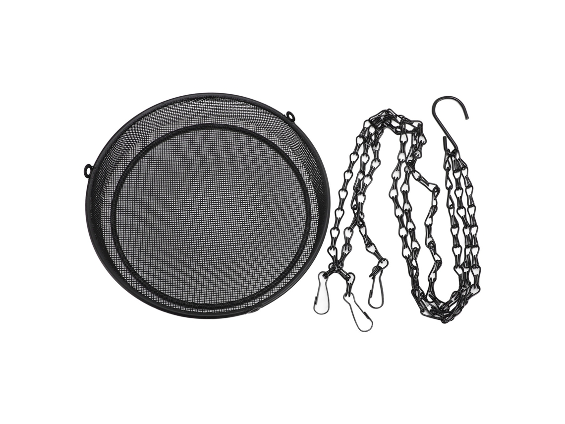 Comedouro de Pássaros de Malha Fina em Metal com Grande Capacidade para Jardim e Exterior