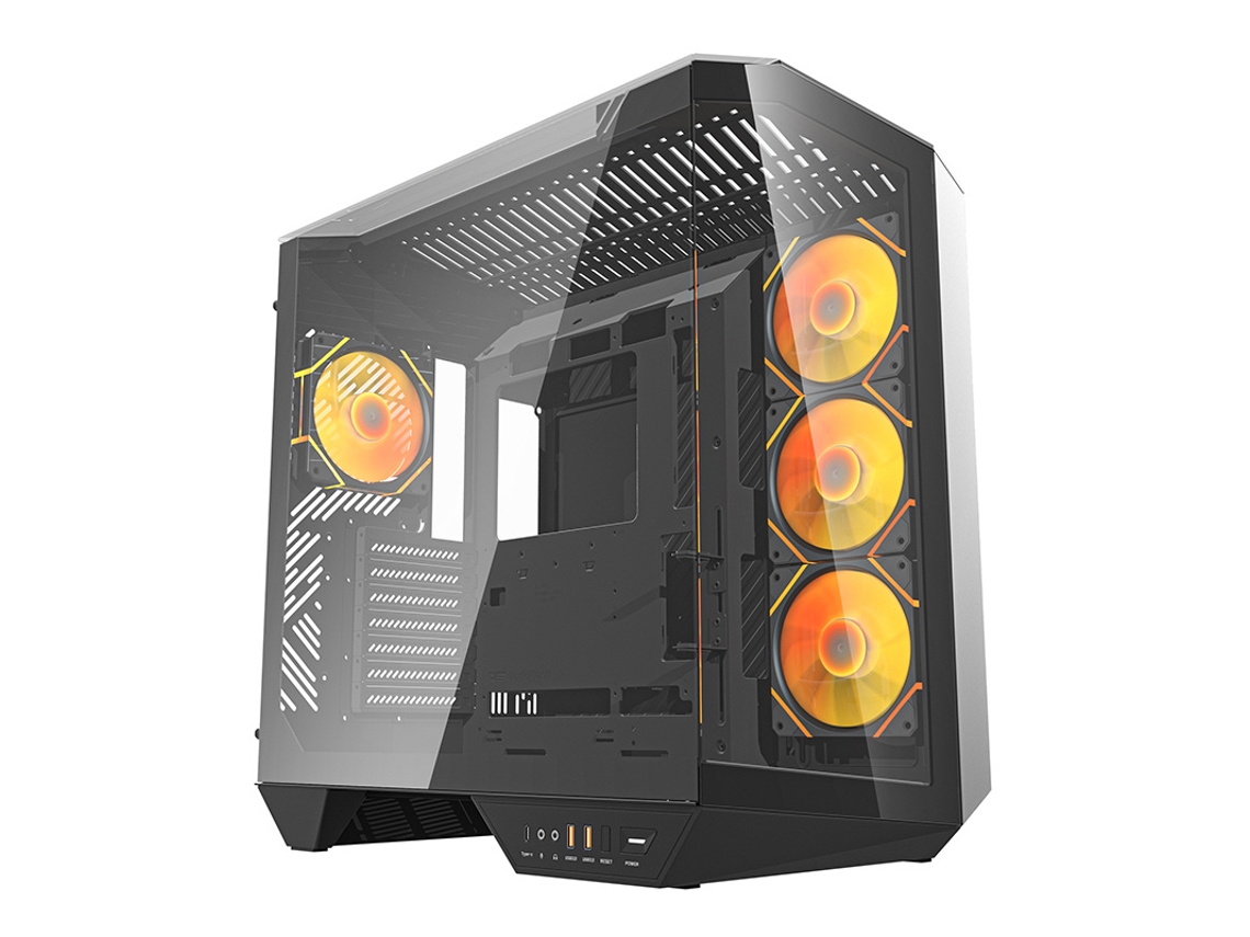 Gabinete De Computador Darkflash Dy470 Com 4 Ventoinhas E Suporte Para Gpu Para Pc