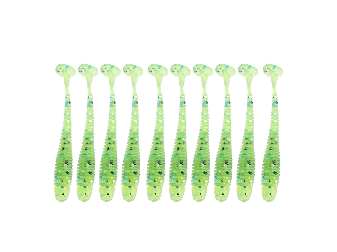 10 Peças Isca Artificial Minhoca 5cm Soft Plastic