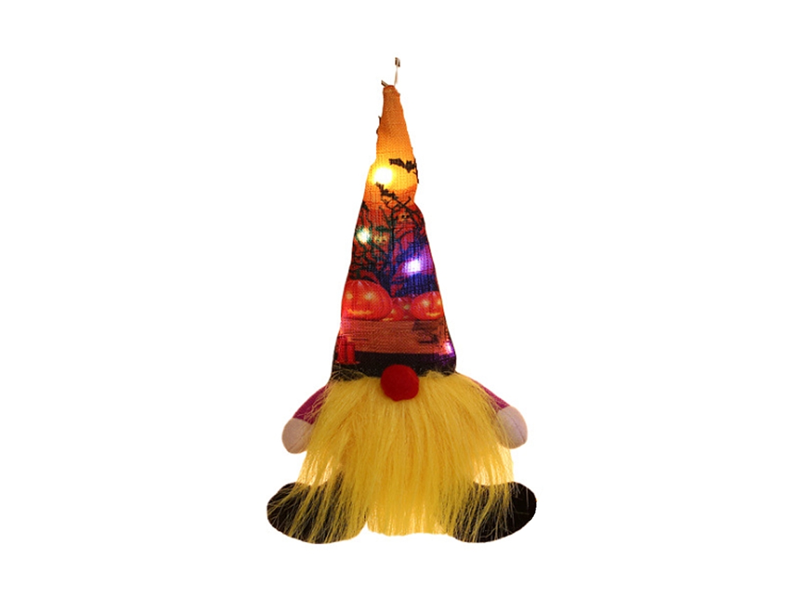 Pingente Halloween Com Luz Velho Sem Rosto Rudolph Decorativo