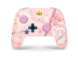 Controle sem fio Power A para Nintendo Switch na cor rosa pêssego
