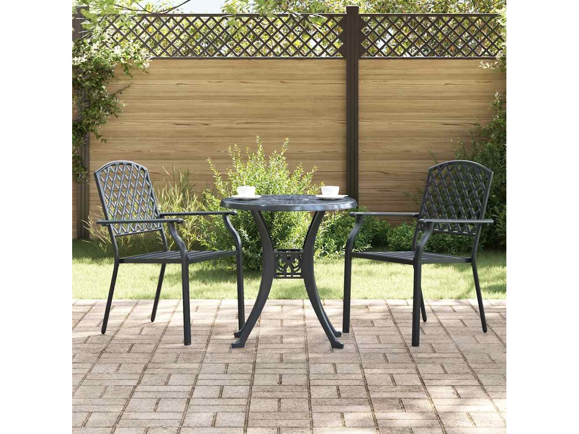 Vidaxl Cadeira De Jardim 2 Unid. Antracite Aço