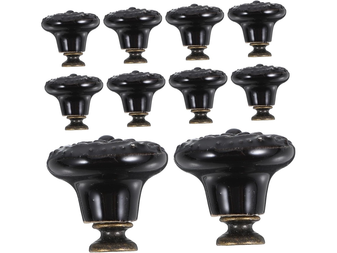 Conjunto Genérico De 8 Puxadores Vintage Cerâmica Para Armários, Gavetas De Cozinha E Portas Cômodas, Com Fácil